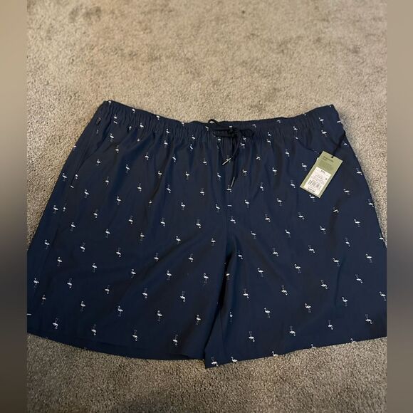 Goodfellow & Co 7" Mini Flamingo Swim Shorts UPF 50+ Navy NWT Size XL - Picture 8 of 15